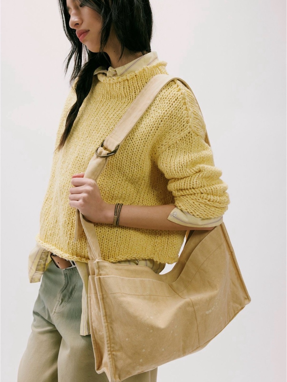 NWT Free People Camp Crush Sling Bag- Neutral